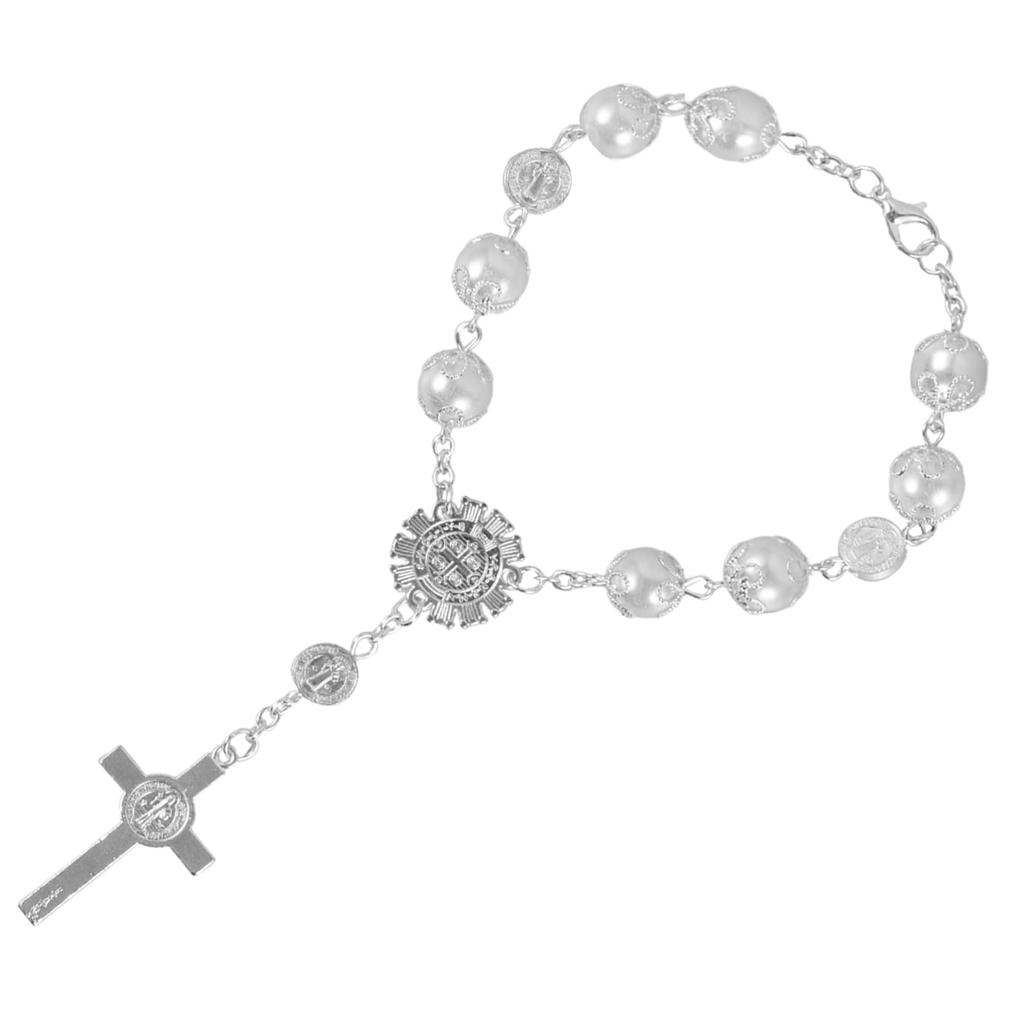 CALLARON Car Rosary Bracelet Car Mirror Hanging Prayer Beads