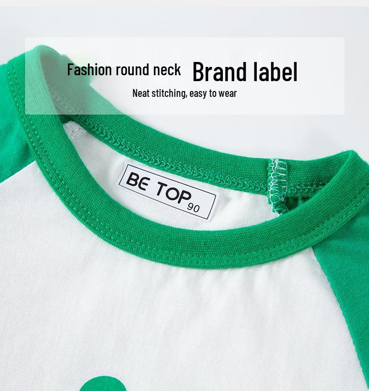 Boys' Cartoon Korean-Style Pure Cotton Short-Sleeve T-Shirt