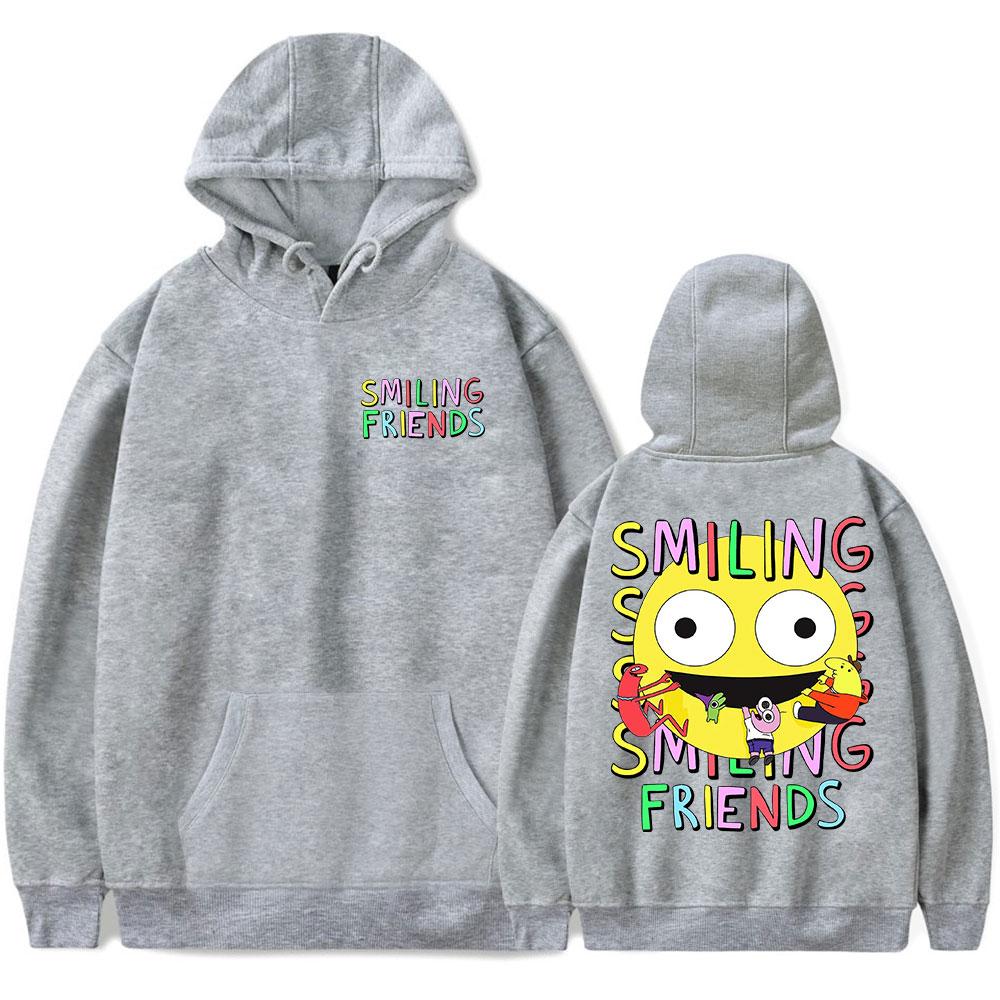 Smiling Friends Vintage Bluza z kapturem z lat 90. dla mężczyzn i kobiet Styl Harajuku Bluza Hip-hopowa Wiosna i Jesień