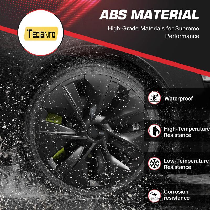 Matte Black 19 Inch Wheel Covers for Tesla Model Y 2021-2024 Hubcaps Tesla Model Y Accessories 2024