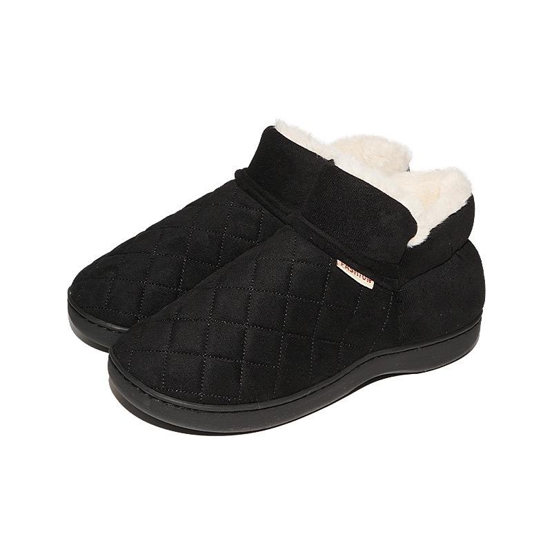 Grenzüberschreitender Großhandel Samt warme Baumwollschuhe Plateau Tasche Absatz rutschfest Oberbekleidung Schneestiefel Außenhandel Baumwollpantoffeln Zuhause Herbst und Winter