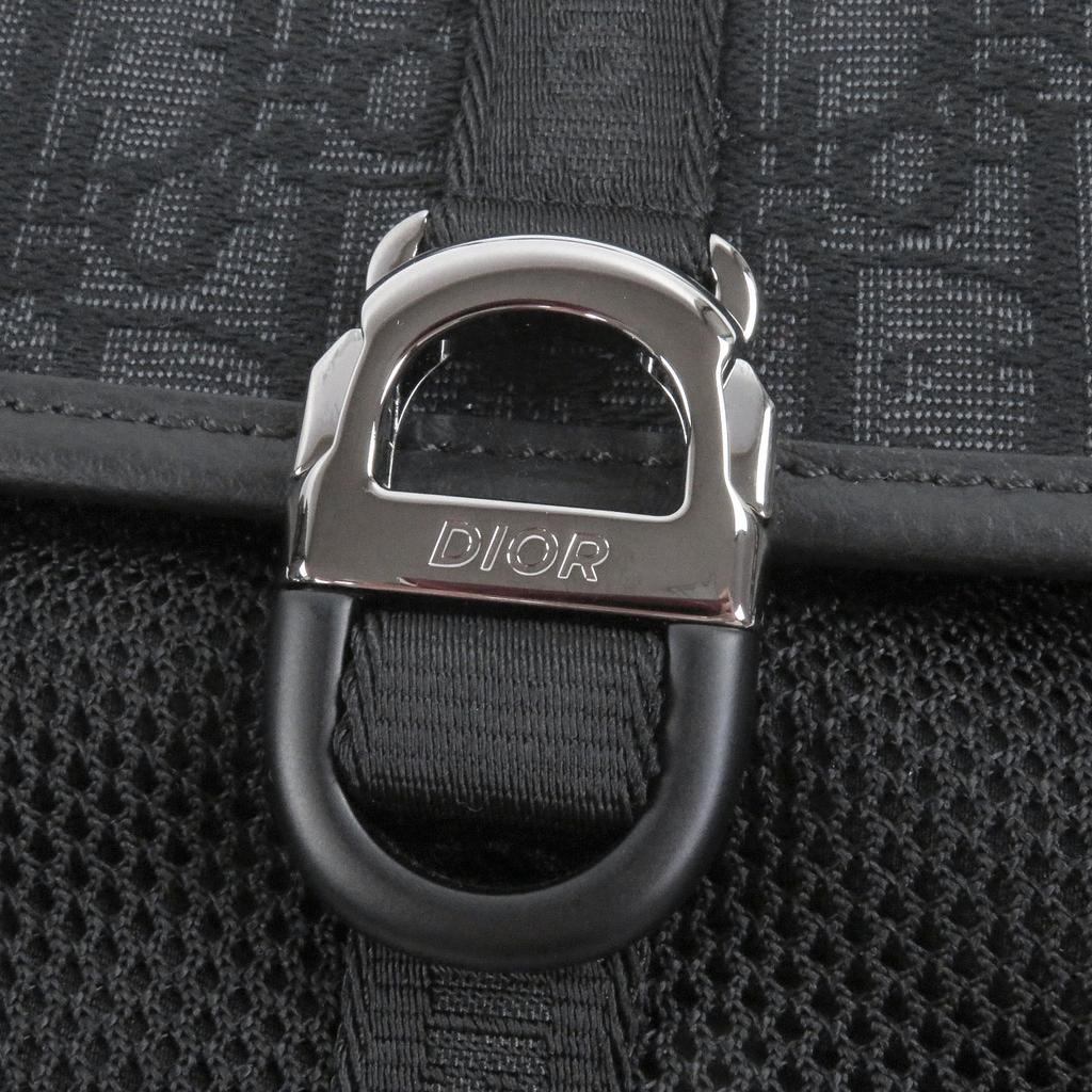 Pristine DIOR Shoulder Bag Dior 8 Buckle Oblique All-Over Pattern Black Used
