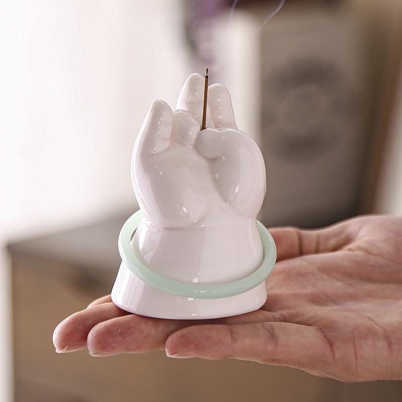 Ceramic Small Fat Bergamot Incense Plug Incense Seat Creative Household Indoor Tea Ceremony Tea Pet Incense Burner Incense