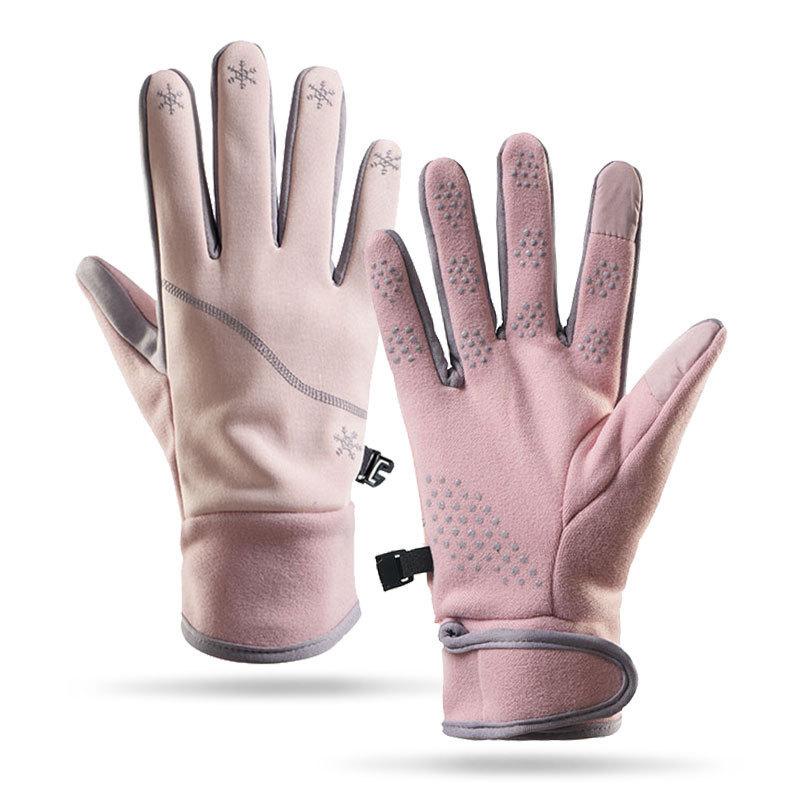 

Теплые перчатки с длинными пальцами для вождения, водонепроницаемые, нескользящие и морозостойкие, спортивные, с сенсорным экраном, для активного отдыха, для велоспорта, женские осенне-зимние перчатки One Size
