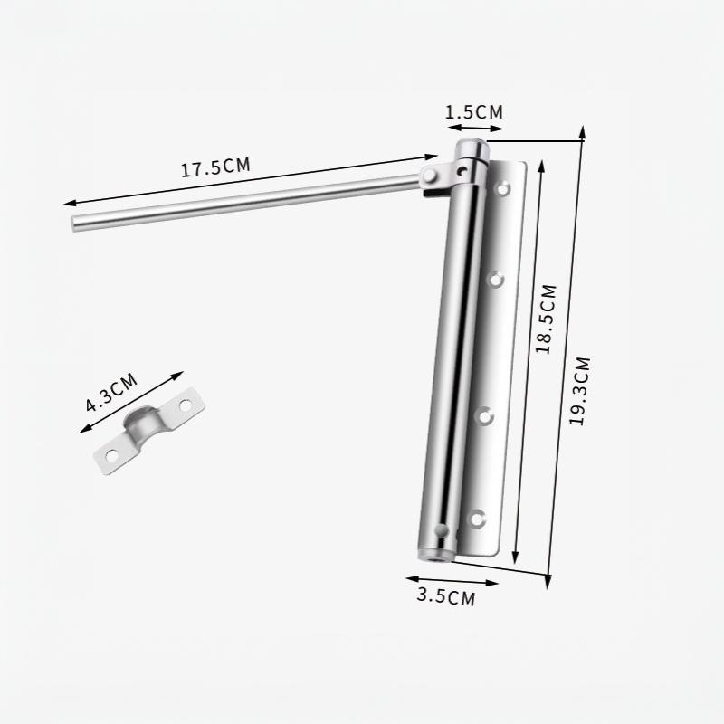Easy Adjust Automatic Door Closer Stainless Steel Spring Silent Self Closing Hinge for Home Office Doors Holds Up to 25kg