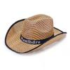 Western Cowboy Style Men Straw Hat Wide Brim Beach Hat Sun Protection Hat  for Outdoor Activities