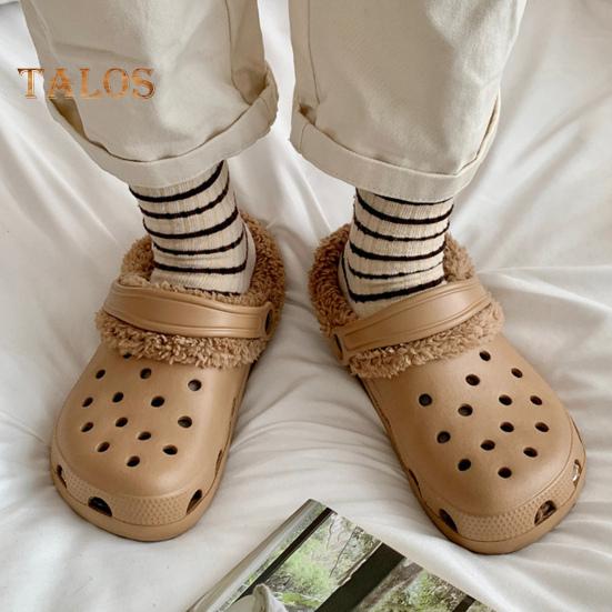 1 par plysj-innleggssåler for tresko Avtagbare, vaskbare tøfler-innleggssåler for ekstraordinær varmekomfort Kaldt vær Vintertresko-undertøy, tresko