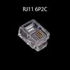 20/50/100PCS/lot RJ11 6P2C 6P4C 6P6C Telephone Internet Modular Plug Jack RJ11 Connector RJ-11 Crystal Heads Gold-Plated 6U