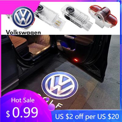 For VW Volkswagen Jetta MK5 Golf 2pcs Laser Projector Ghost Shadow LED Car Door Welcome Light For Volkswagen Golf Passat B5 B6 B