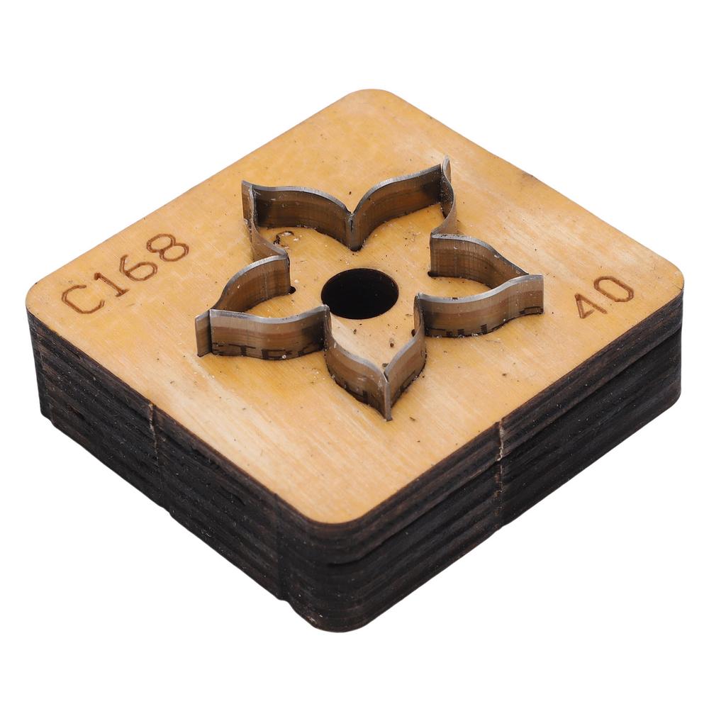 Flower Leather Cutting Die Wooden Base Steel Blade Multifunctional Leather Die Cutter for Crafts Decors