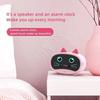 New Cute Cat Shaped Bluetooth Speaker with Alarm Clock - Portable Wireless Stereo Sound Box Music Player with Subwoofer Function