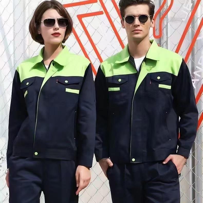 Men's Durable Color-Blocked Workwear: Long Sleeve Welding & Auto Repair Protective Top
