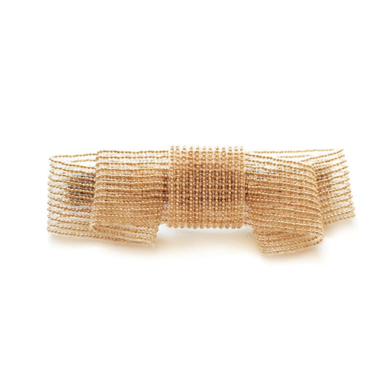 RACOHA Bling Net Ribbon Hair Pin (beaded Metal Ribbon Hair Pin)