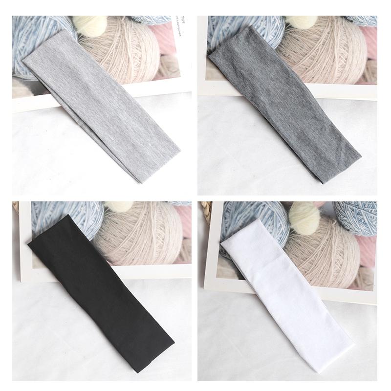 4Pcs Cotton Simple Elastic Hairbands Fashion Women Solid Color Wash Face Make-up Hair Band Vintage Sports Running Yoga Headbands