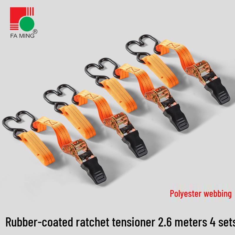 25mm Polyester Self-Driving Off-Road Luggage Ratchet Tie-Down Straps