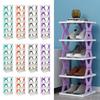 Shoe Rack Organizer with Dust-Proof Compartments Foldable Design Large Capacity Portable Folding Shoe Storage Rack