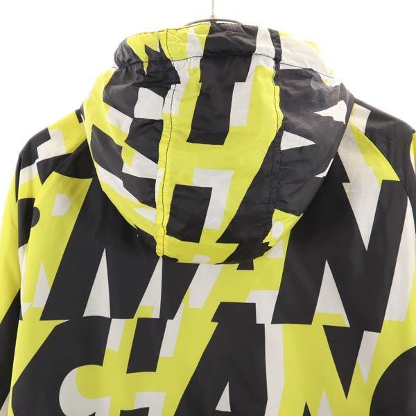 Armani Logoprint Mit Kapuze Jacke M Gelb x schwarz Fleecefutter Pullover Herren Gebraucht