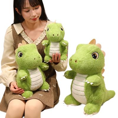 25/35/45cm Cute Green Dinosaurs Plush Toy Soft Stuffed Animal Doll Soothing Accompanying for Bedroom Christmas Gifts