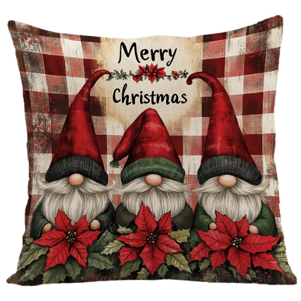 Cross-Border Christmas Pillowcase: Festive Sofa & Office Cushion Cover