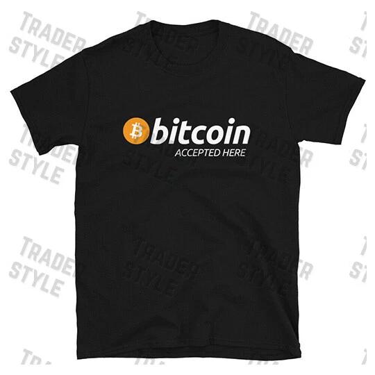 Bitcoin Accepted Here T- Shirt crypto trader gift investor tee 2XL