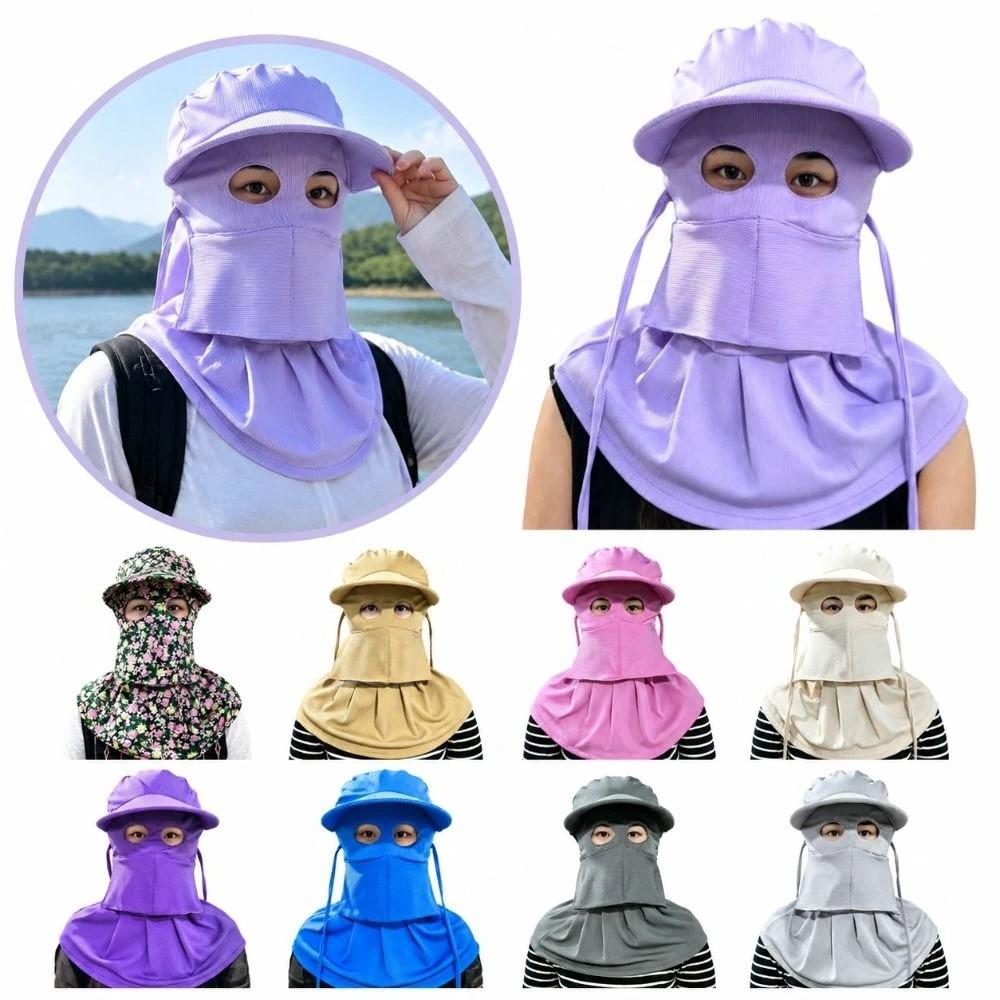 Sun Protection Full-Face Sun Hat Breathable Cycling Cap Fashion Woman Bucket Hat Summer Outdoor