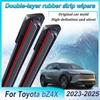 Front Wipers For Toyota bZ4X Accessories 2025  2024 Double-layer Rubber Wipers Double Clean Screen Brushes Car Accessories