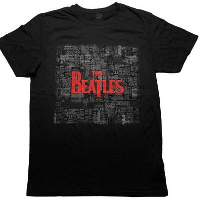The Beatles Camiseta de Algodão Estampada com Logo e Puff para Adultos Unissex