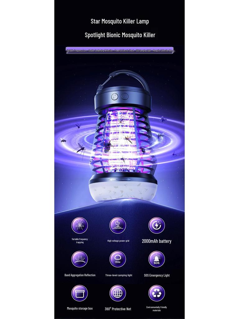 2025 Automatic Indoor/Outdoor Electric Mosquito Killer Lamp – Safe & Effective Mosquito Repellent for Home and Camping.