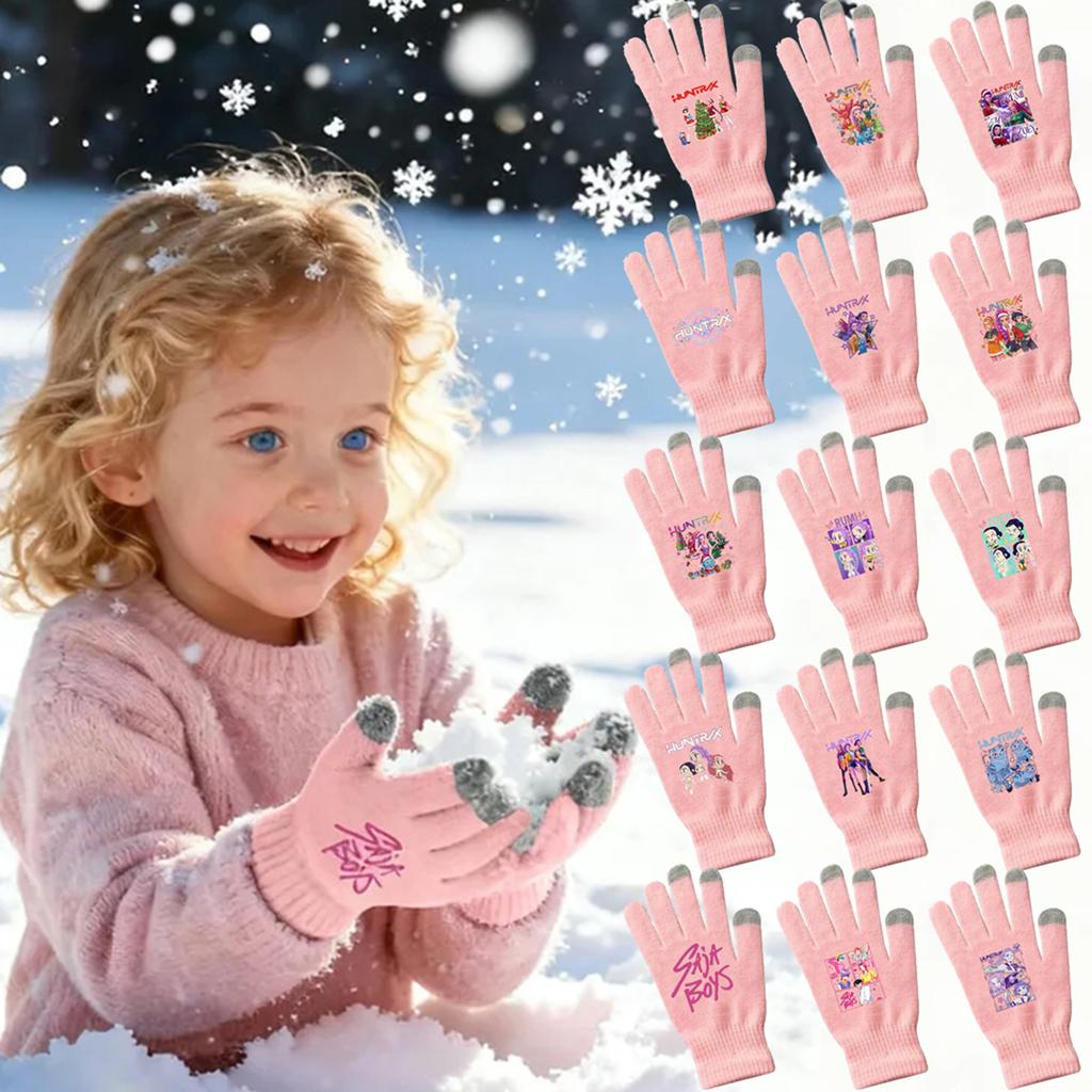 Children's Woolen Finger Gloves Smartphone Screen Gloves