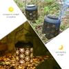 Solar Lantern Outdoor Hanging Light Metal Decorative Light Hollowed Out Garden Landscape Lighting for Table Pathway Party Yard