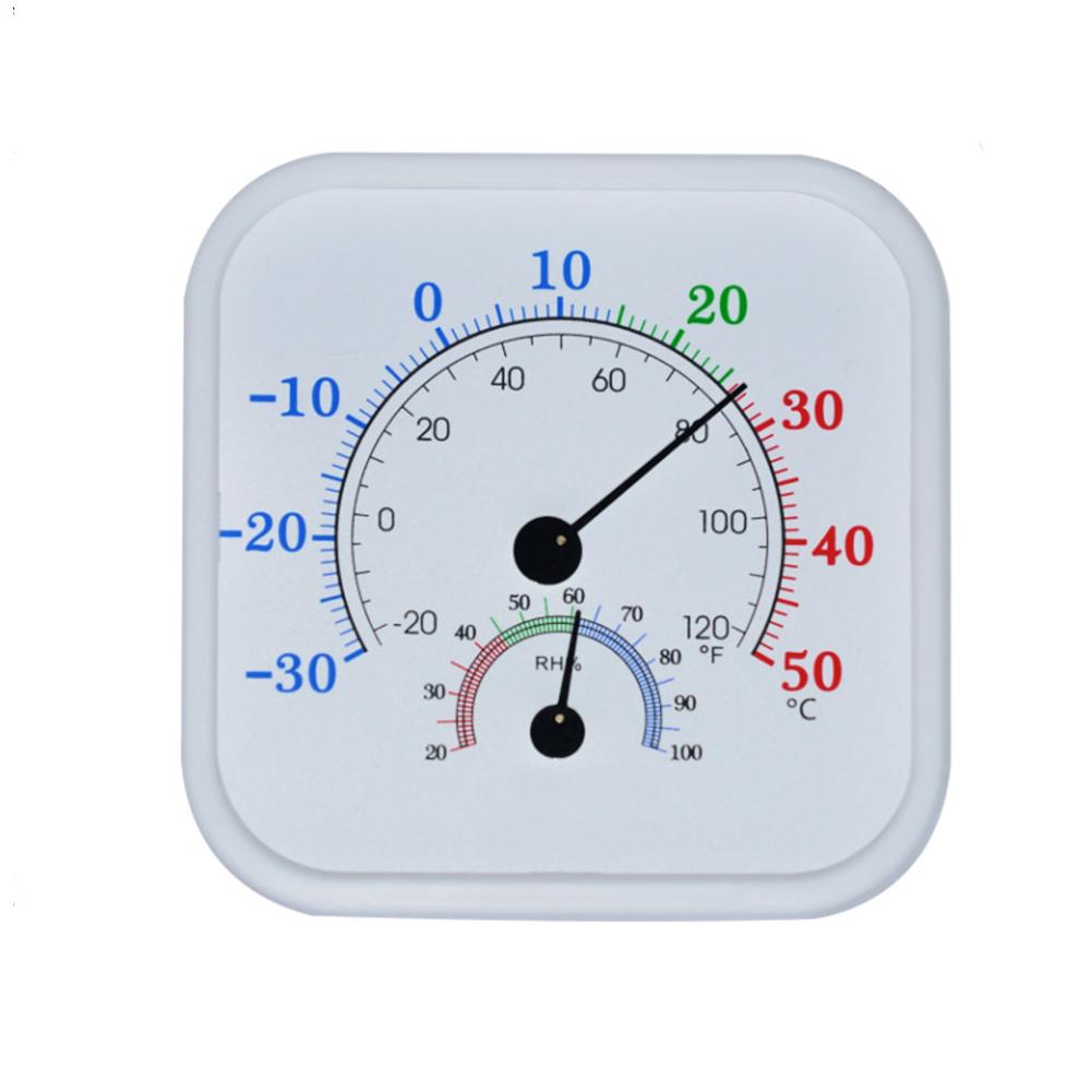 Indoor Climate Monitoring Pointer Thermometer Indoor Thermometer Household Thermometer White Colored Humidity Scale