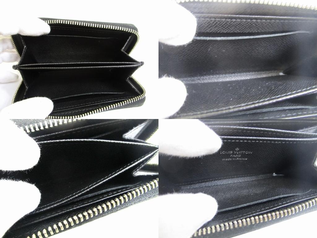 Authentisches LOUIS VUITTON Damier Graphite Leder Zippey Münzfach #a951 Aufgearbeitet