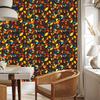 Rust and Burgundy Stained Glass Wallpaper for Living Room and Bedroom 50x1000