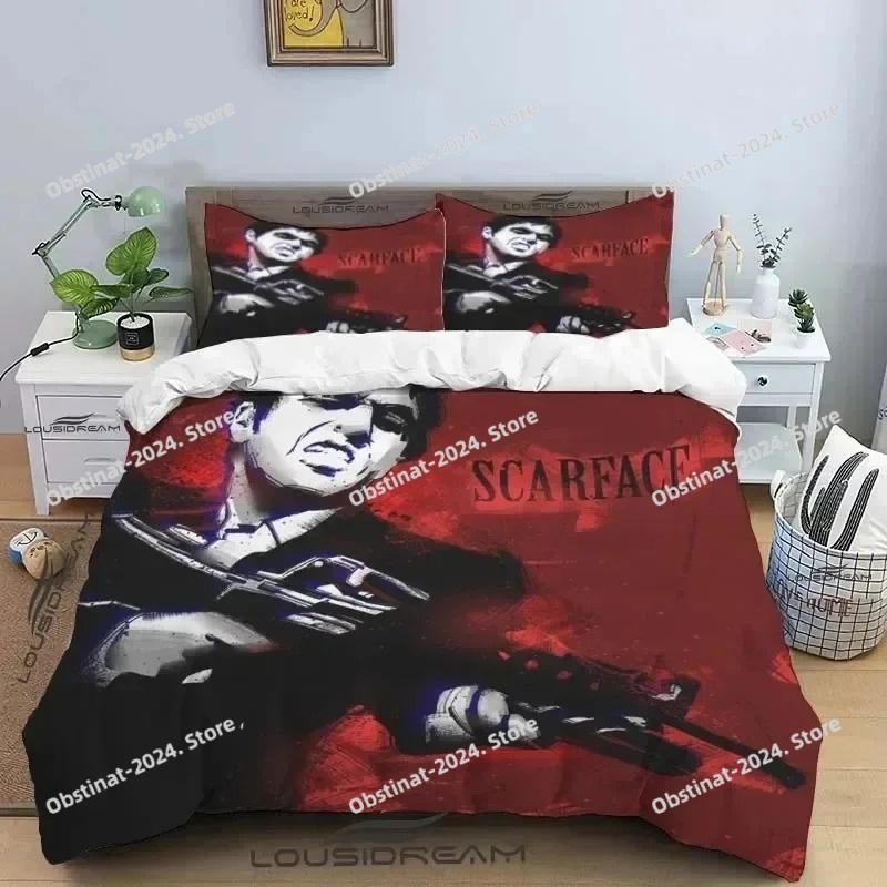 3D Printing Movie Scarface Bedding Set Duvet Cover Bed Set Quilt Cover Pillowcase Comforter king Queen Size Boys Adult