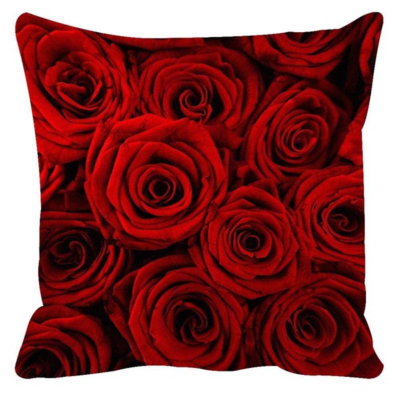 Elegant Romantic Rose Pillowcases In Soft Polyester Perfect For Home Decor And Comfort