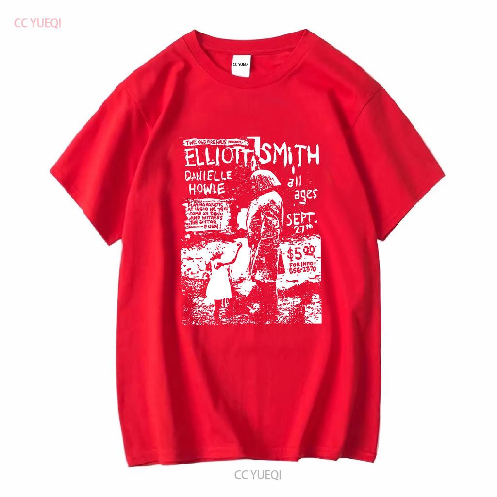 Hot Elliott Smith Poster Cotton Men S 5XL T Shirt 1HN1103 Vintage Washed Breathable Versatile Unisex Designer Clothes Slightly