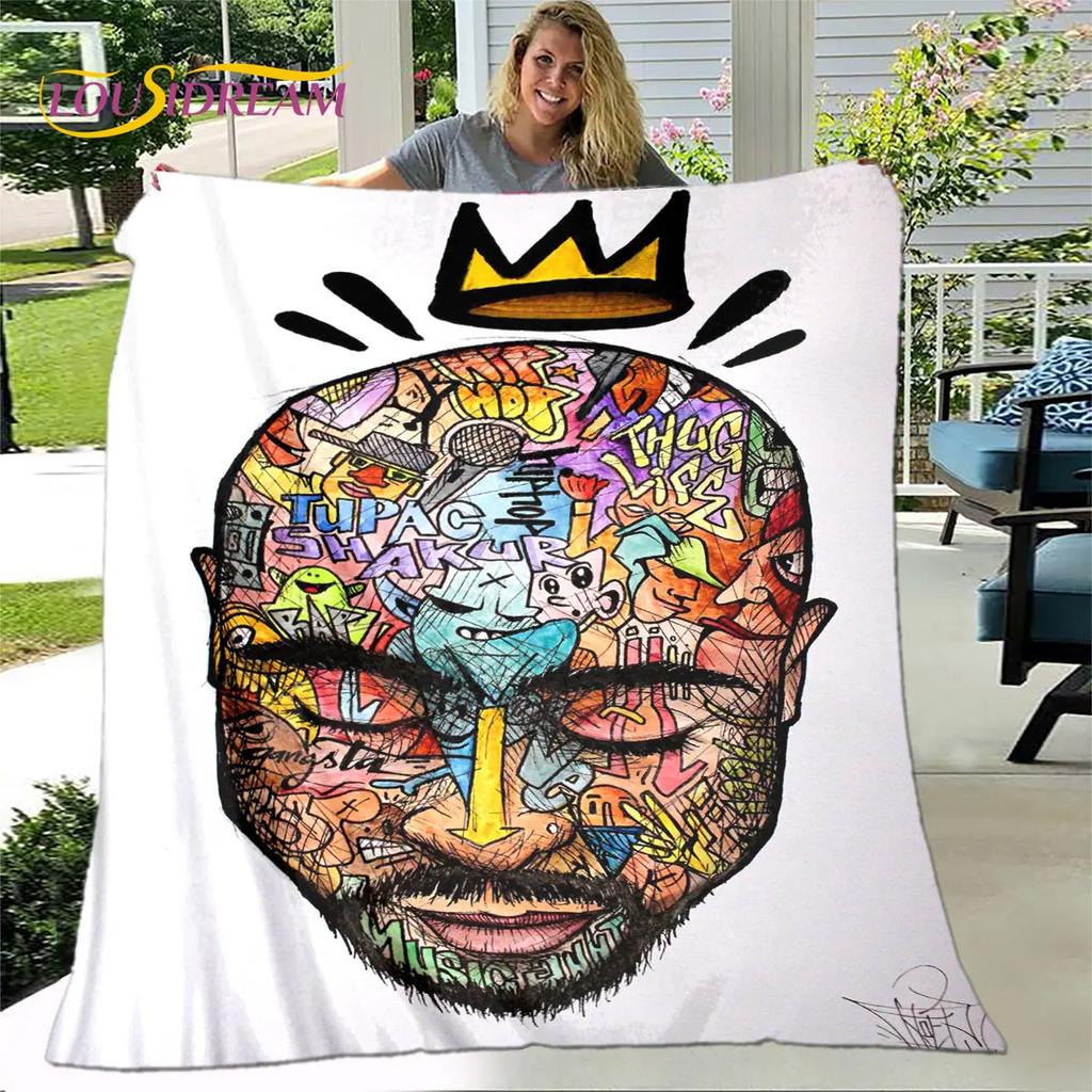 Legend Star Hip Hop Art Rapper Soft Plush Blanket,Flannel Blanket Throw Blanket for Living Room Bedroom Bed Sofa Picnic Cover