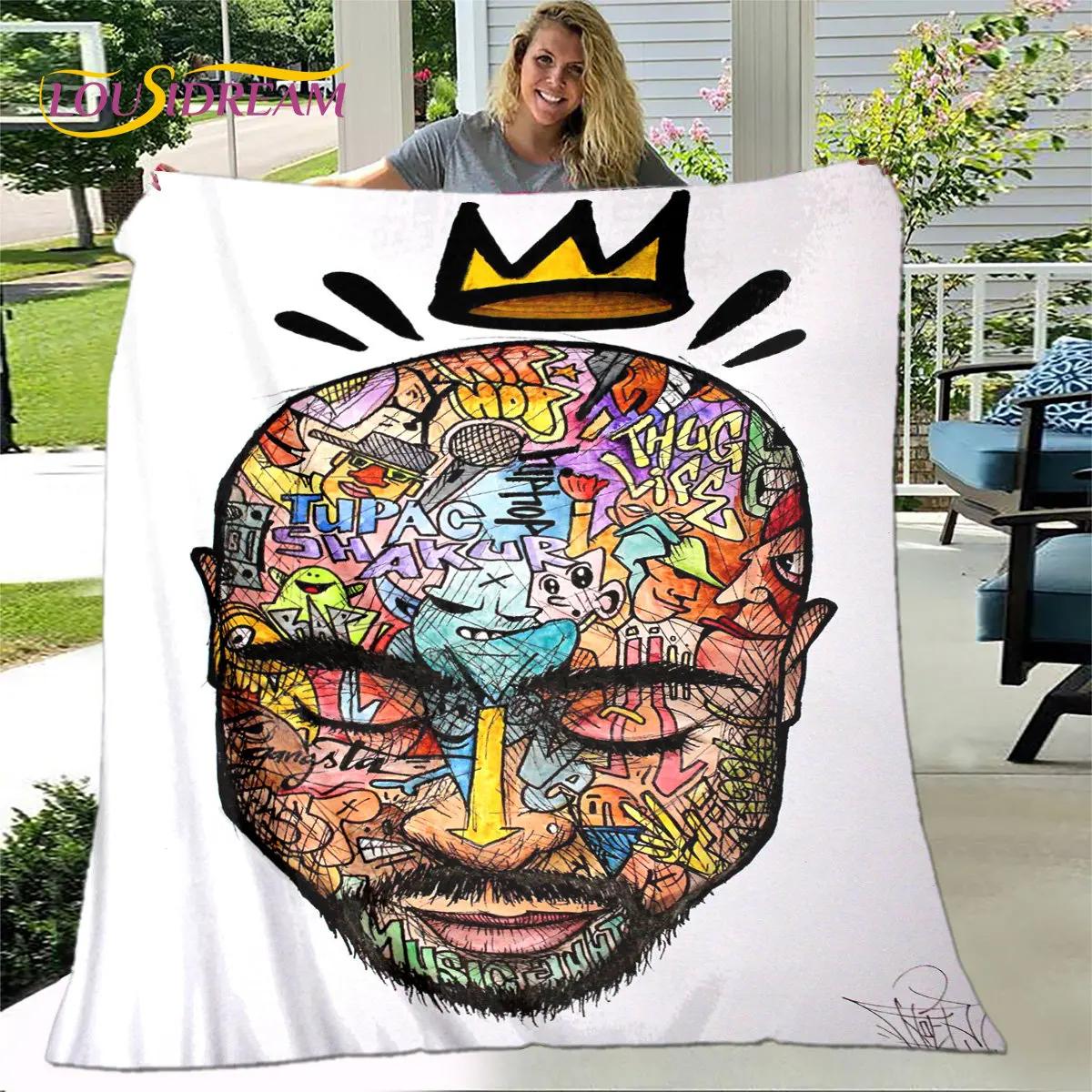 

Legend Star Hip Hop Art Rapper Soft Plush Blanket,Flannel Blanket Throw Blanket for Living Room Bedroom Bed Sofa Picnic Cover 130x150cm