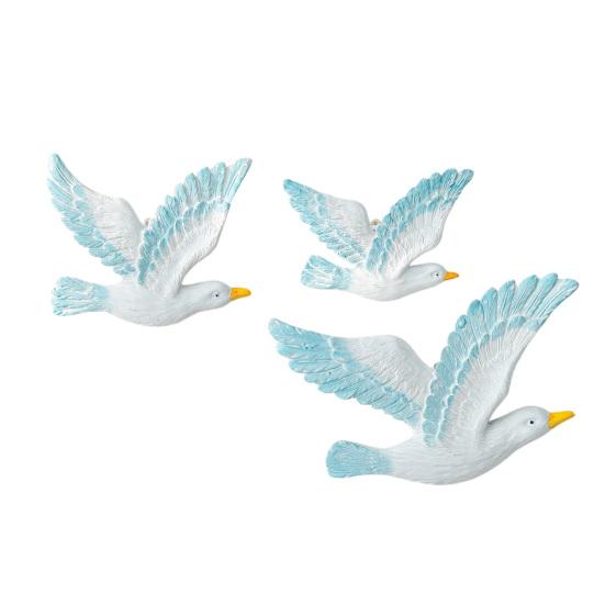 Pcs Coastal Seagulls Wall Decor Nautical Resin Sea Birds Wall Plaques Ocean