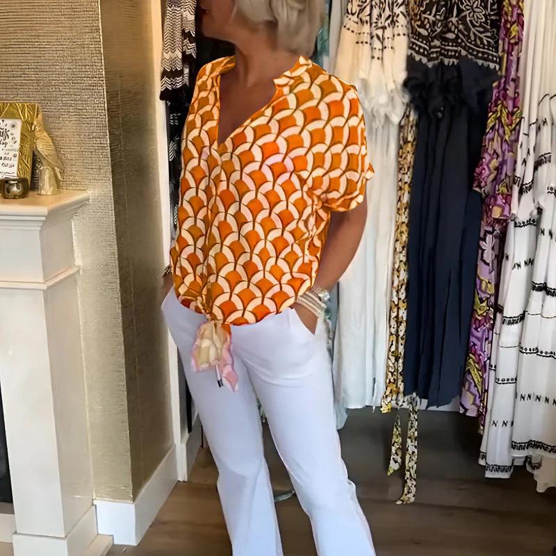 

Новая женская рубашка с принтом в стиле ретро для путешествий, повседневная, весна и лето, дышащая, крутая, сексуальная, повседневная, с короткими рукавами, футболка для свиданий, топ XXXL оранжевый
