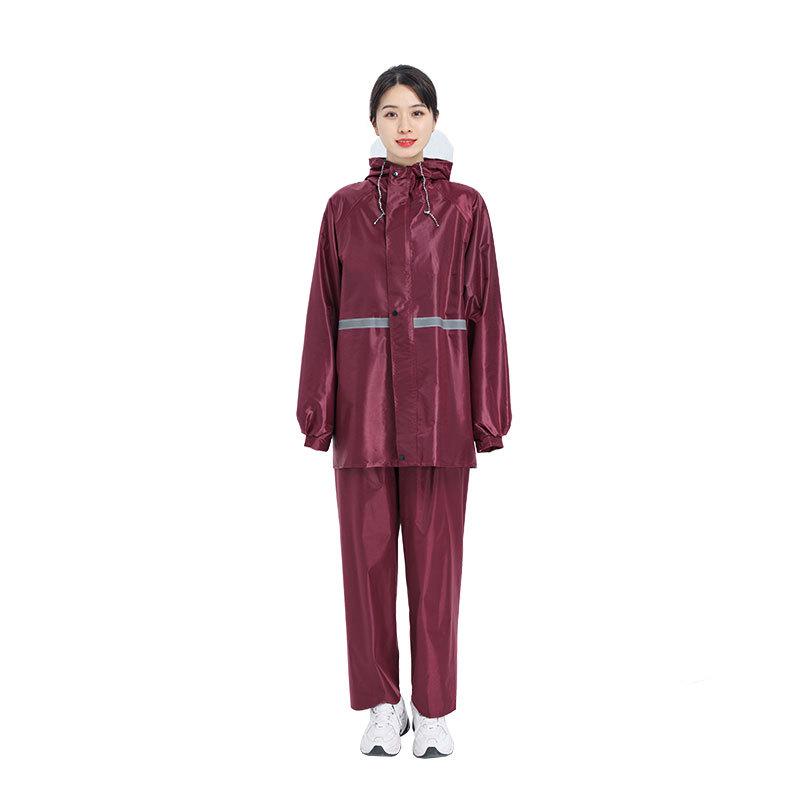 

Men s & Women s Thickened Oxford Cloth Cycling Rain Suit: Black/Navy, Reflective & Wear-Resistant. 3XL