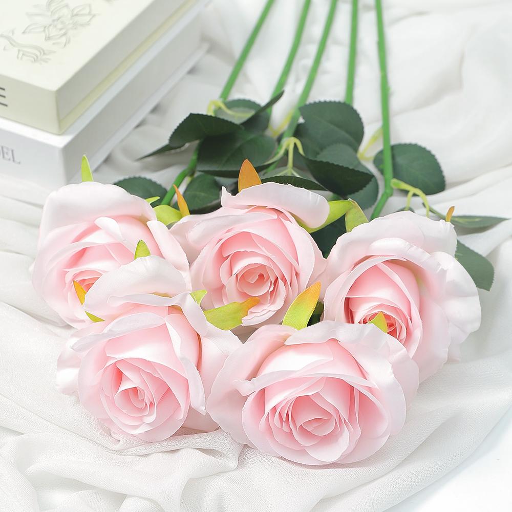 1/5/10Pcs Rose Artificial Flowers Bouquet 48cm Fake Flowers for Home Decor Garden Wedding Decoration DIY Vase Flower Arrangement