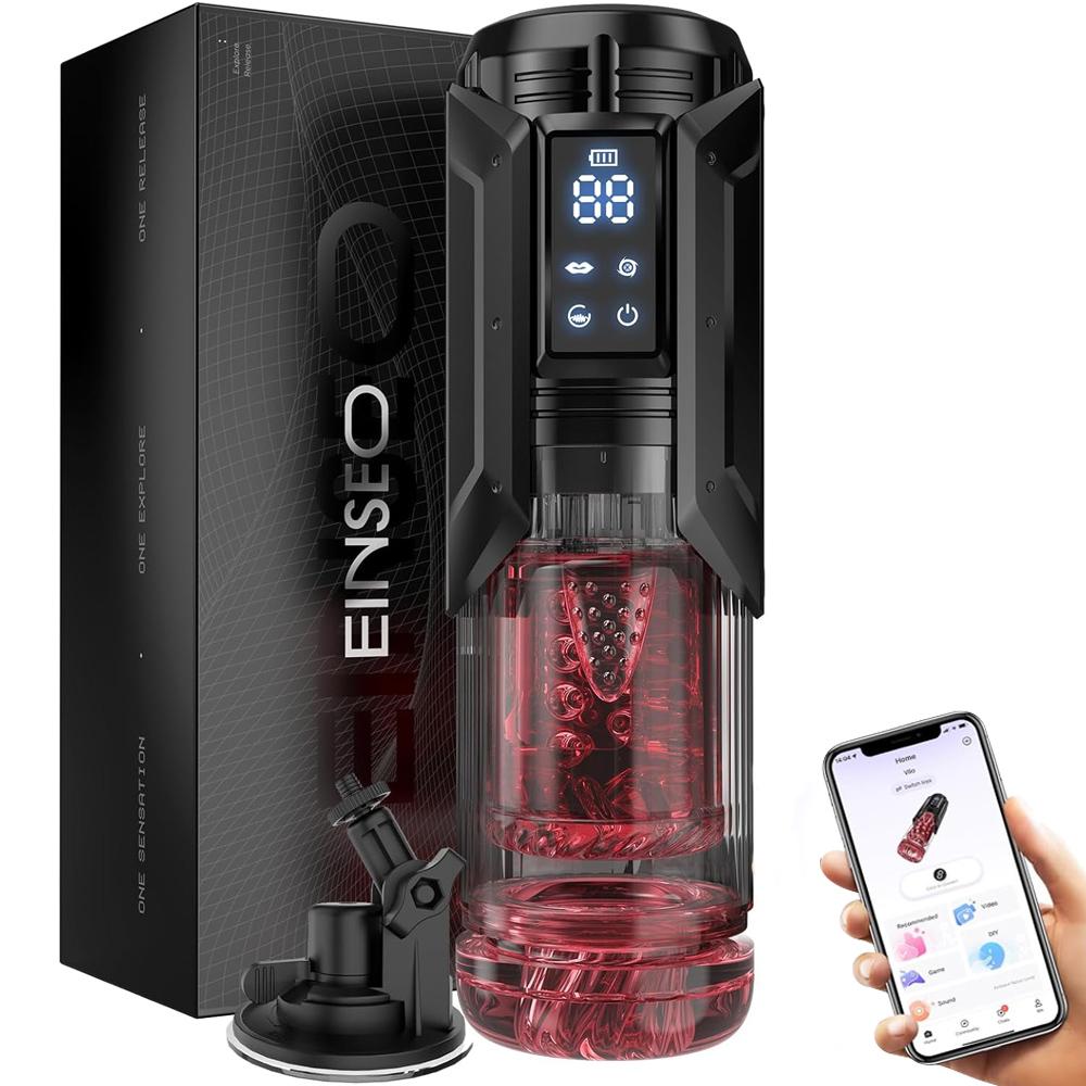 Hochgeschwindigkeits-Teleskop-Rotations-Masturbationsbecher Vagina Blowjob Masturbation Sexmaschine Saugend Leckend Erwachsenenspielzeug für Männer