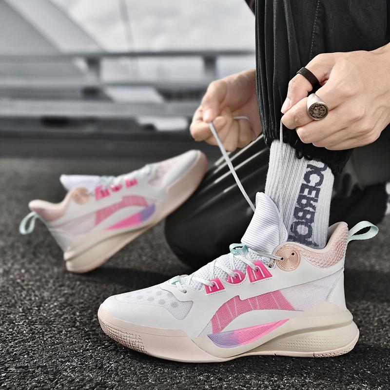 Custom Logo Basketball Shoes Free Design Shock Absorption and Wear Resistant Outdoor Sneakers for Men Women with Mesh Insole