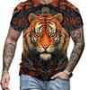 Tiger 3D Printed Sports Fast Drying Breathable Men's Outdoor Street T-shirt