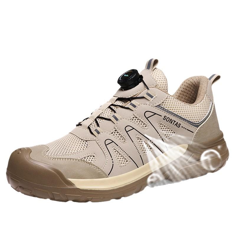 Summer Breathable Steel Toe Work Shoes - Men's Anti-Smash, Anti-Puncture Construction Safety Footwear