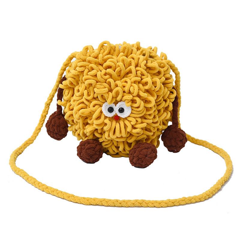 Kawaii Knitted Mini Phone Bag With Snap Closure For Daily Casual Use