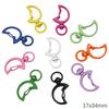 5-100pcs Alloy Spray Painted Keychain Key Chain Snap Hook Key Ring For DIY Jewelry Keys Wallets Decorations