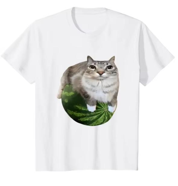 Streetwear Vintage meme Certified Freak Funny Cat  T Shirt Womens Unisex Cotton Tee Casual Summer Oversized Loose top Short Sleeve