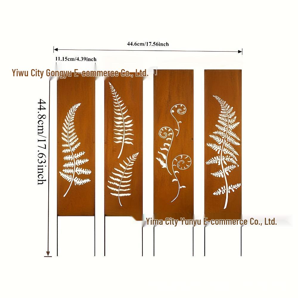 Wrought Iron Hollow Fern Metal Garden Ornament